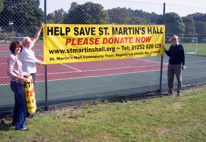 The Trust Appeal was launched in 2009 with banners on the Bourne Green